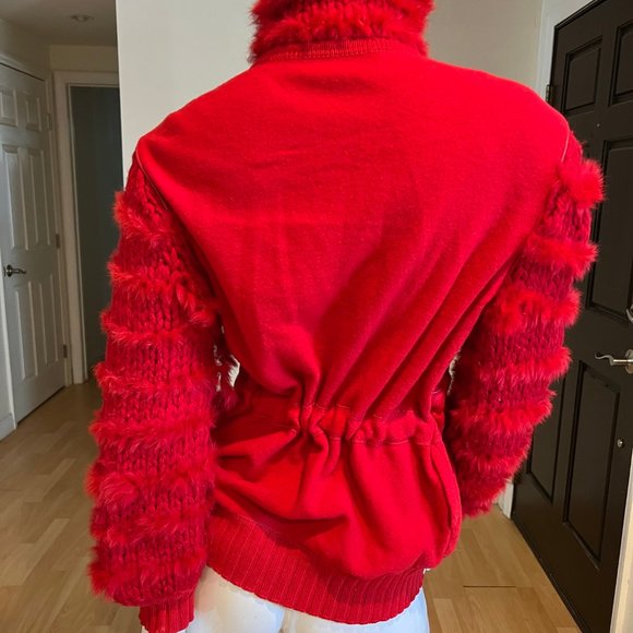 2003 CHRISTIAN DIOR BOUTIQUE BY JOHN GALLIANO KNIT CINCH WAIST JACKET SZ 4 - Picture 6 of 8